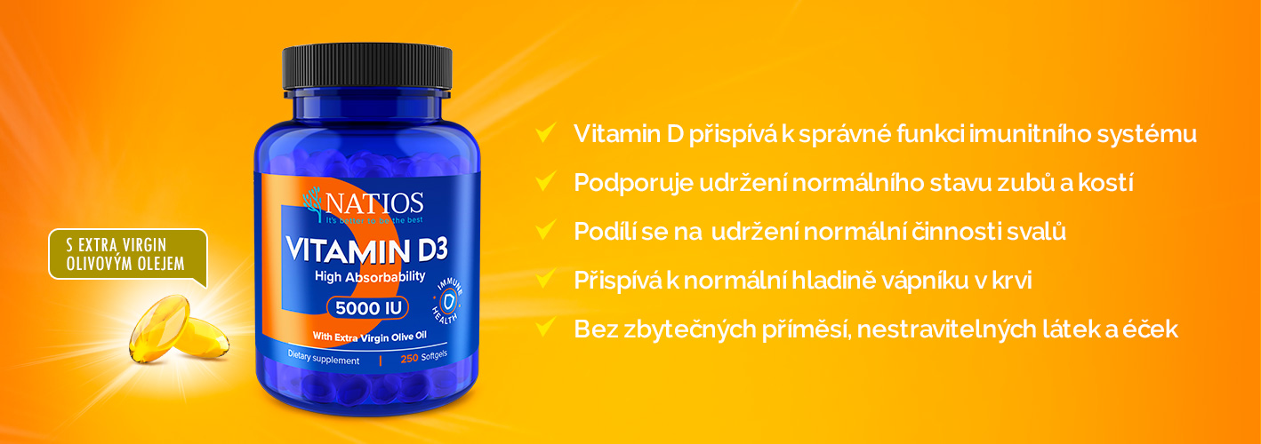 NATIOS Vitamin D3 5000 IU do popisku